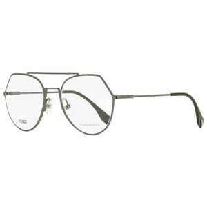 New Fendi FF 0329 Eyeglasses Silver 53mm Aviator Optical Frames